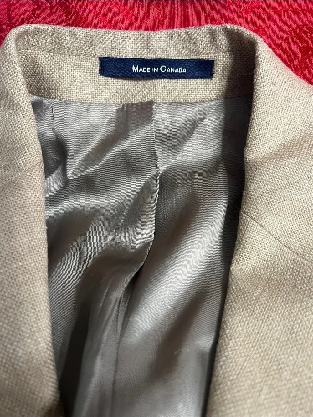 Polo University Club Ralph Lauren Men’s Beige 3-Button Blazer Made in Canada